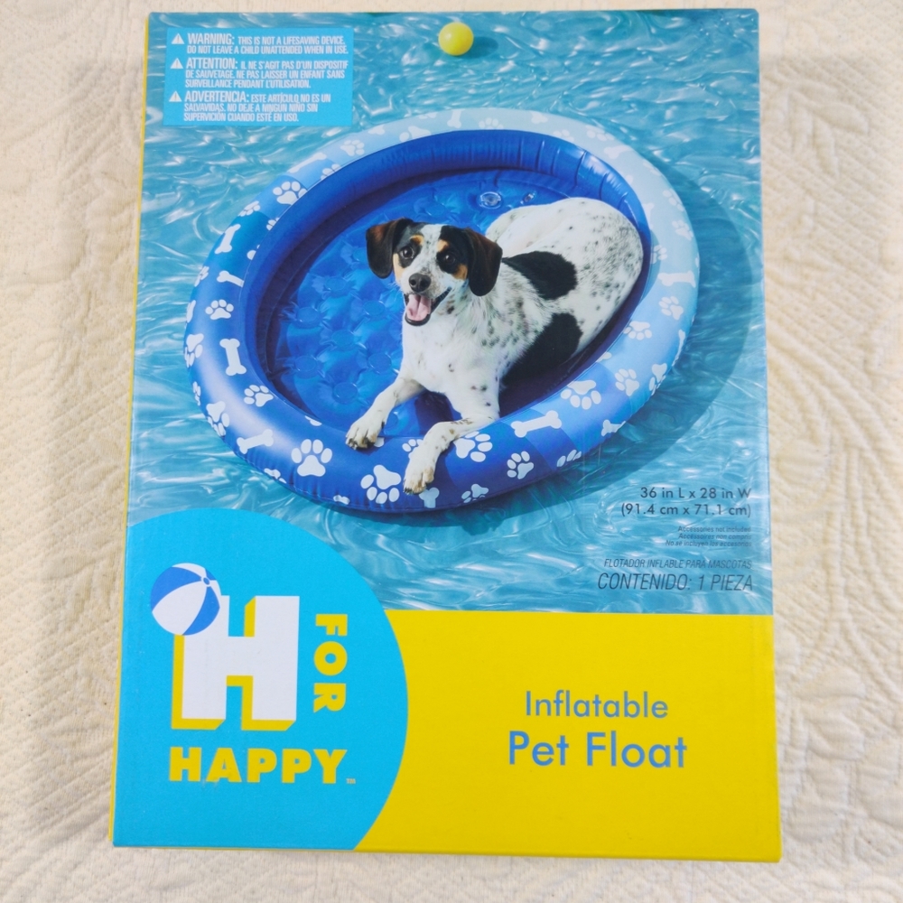 Inflatable Puncture Resistant Puppy Dog Floating Pool Pet Float 36" X 28" New - Picture 1 of 10